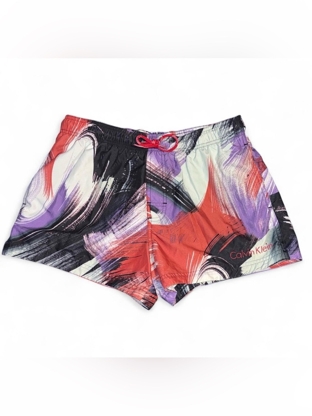 Calvin Klein abstract print swim trunks